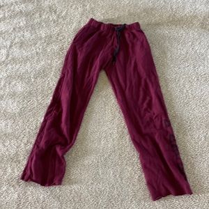 These are PINK flared sweat pants. Size XS, color Maroon.